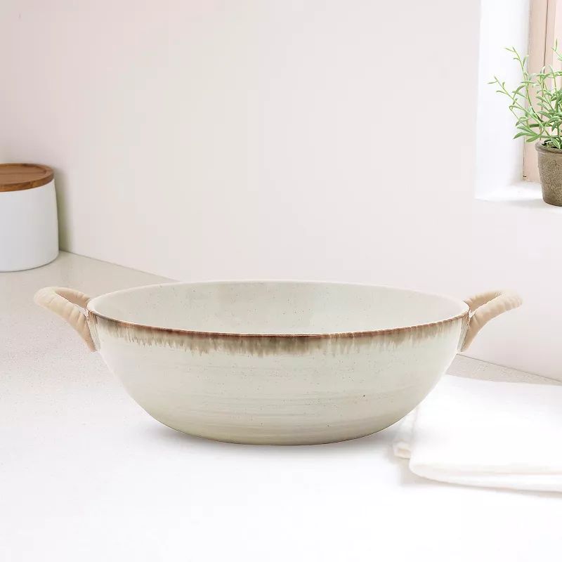 Sonoma Goods For Life® Wicker Handle Ceramic Bowl | Kohl's