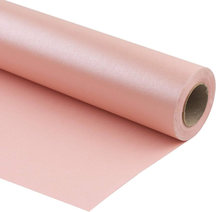 RUSPEPA Pink Matte Wrapping Paper - 81.5 Sq Ft - Solid Color Pearly - Lustre Paper Perfect for We... | Amazon (US)