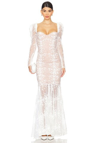 Megan Bridal Gown in White | Revolve Clothing (Global)