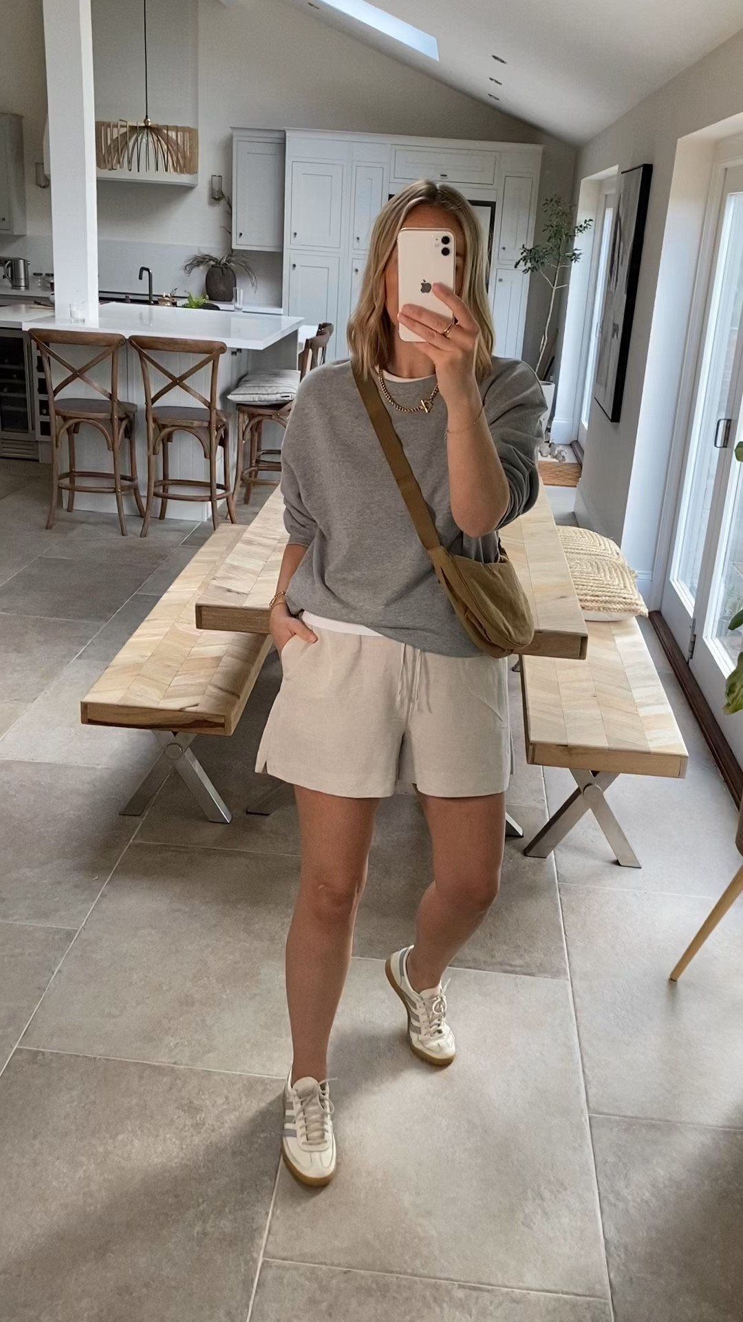 Looking for a practical summer outfit? 
Try a shorts and sweatshirt combo. 
Both items lovely quality, a good fit and great value . 
Wearing a medium in the sweatshirt and shorts. #LTKxUNIQLO

#LTKsummer #LTKmidsize