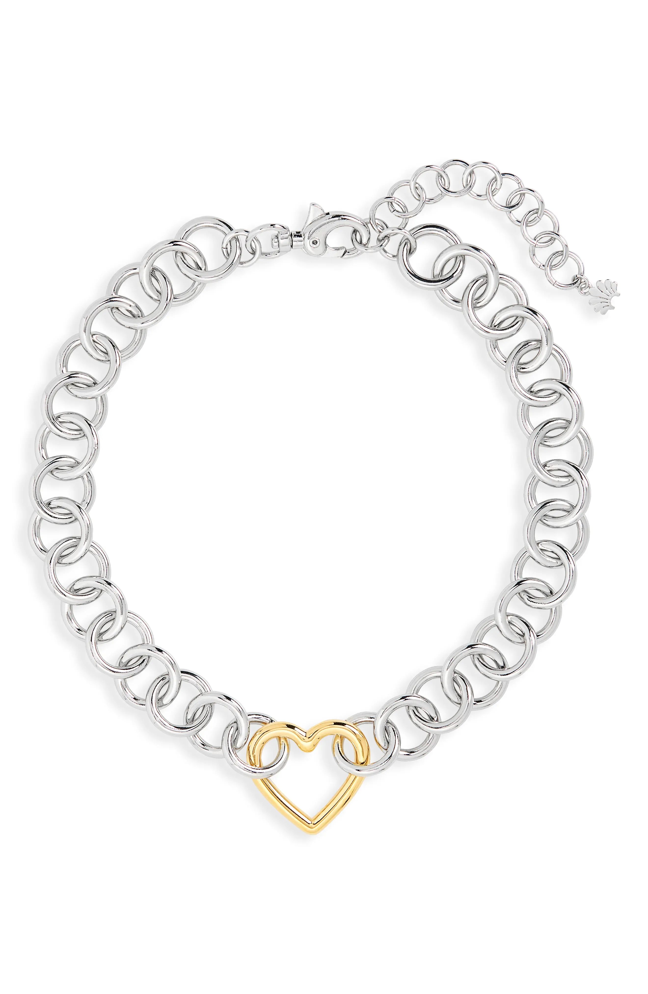 Lele Sadoughi Sweetheart Chunky Chain Necklace in Gold Silver at Nordstrom | Nordstrom