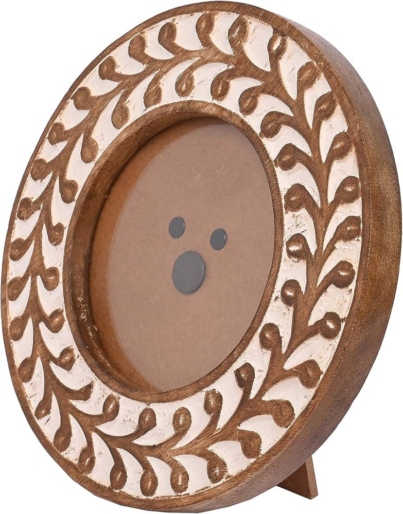 NIRMAN Mango Wood Picture Frame 4 x 4 Inch for Home Office Table Décor, Home Decor, Wedding, Gra... | Amazon (US)