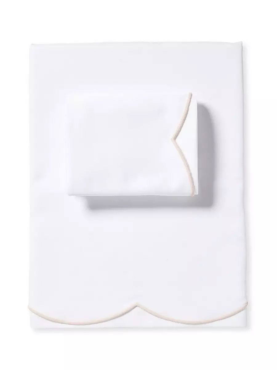 Scallop Sateen Sheet Set | Serena and Lily