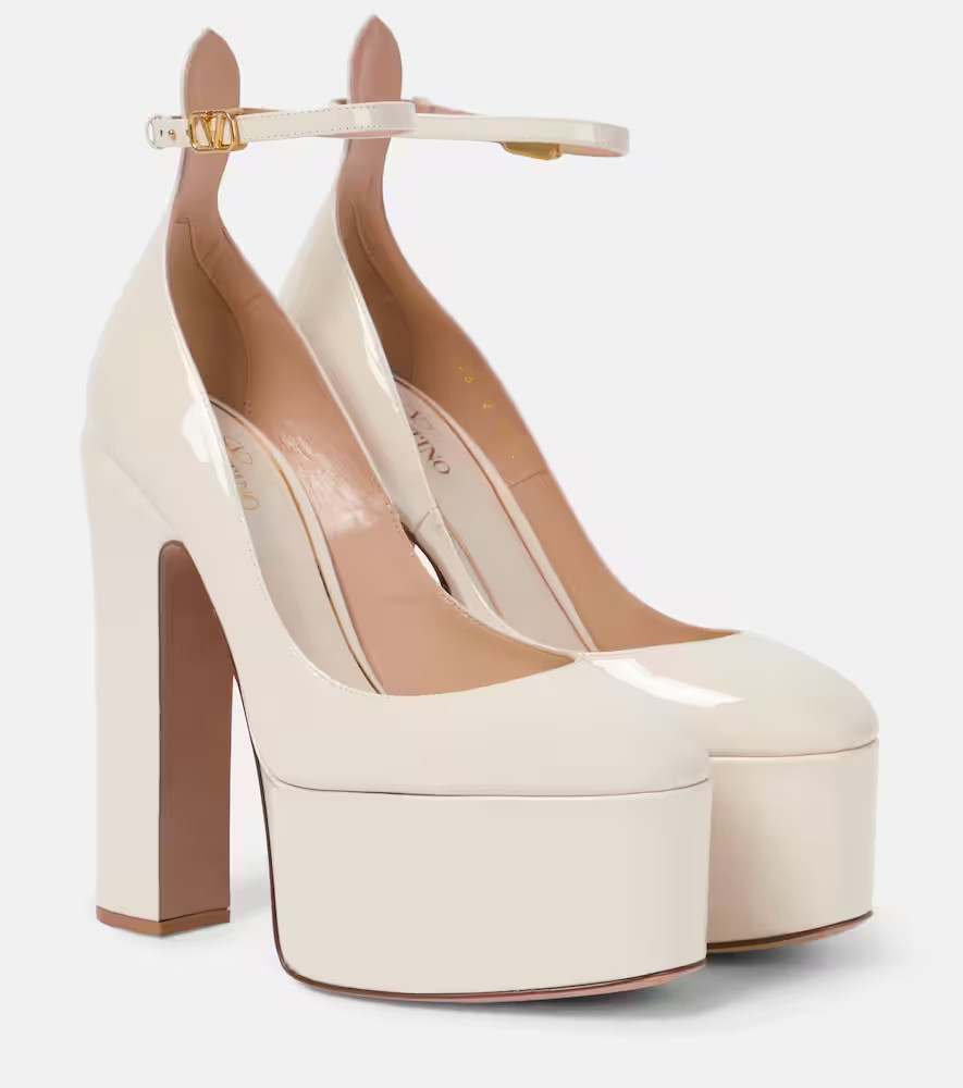Valentino Garavani Tan-Go patent leather platform pumps | Mytheresa (US/CA)
