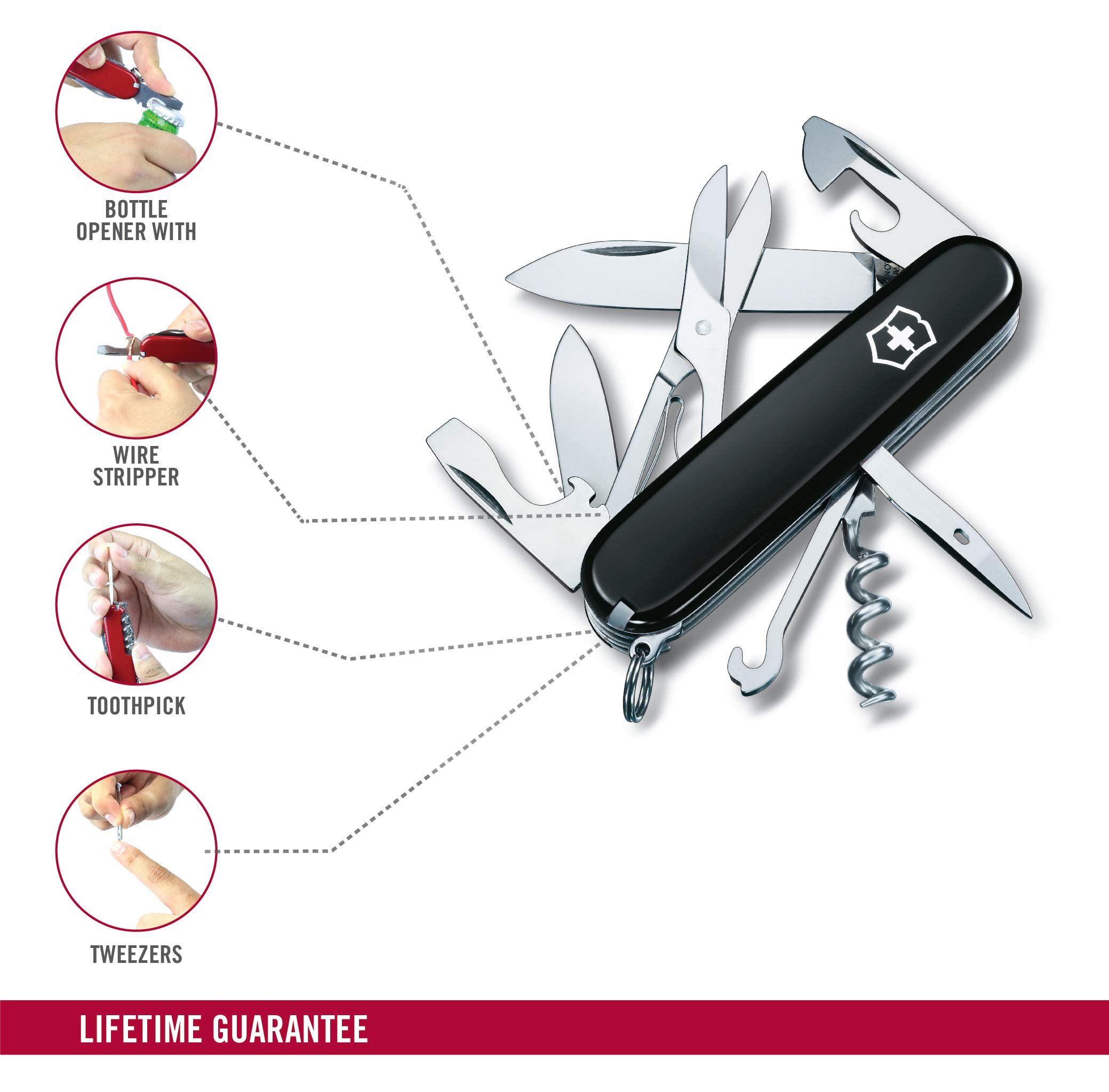 Victorinox Climber Swiss Army Knife, 14 Function Swiss Made Pocket Knife with 2 Blades, Corkscrew... | Amazon (US)