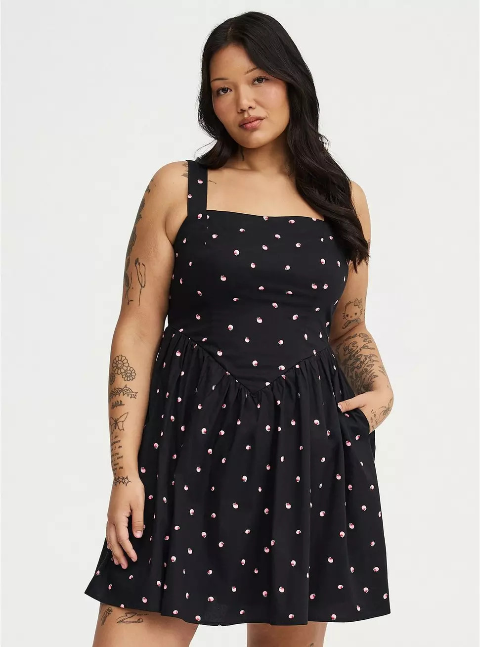 Basque Waist Mini Dress | Torrid (US & Canada)