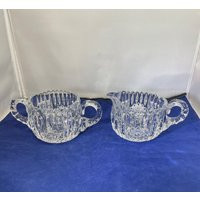 Vintage-Creamer-Sugar Dish-Clear-Glass-Crystal-star Of David-Glassware-Home Decor | Etsy (US)