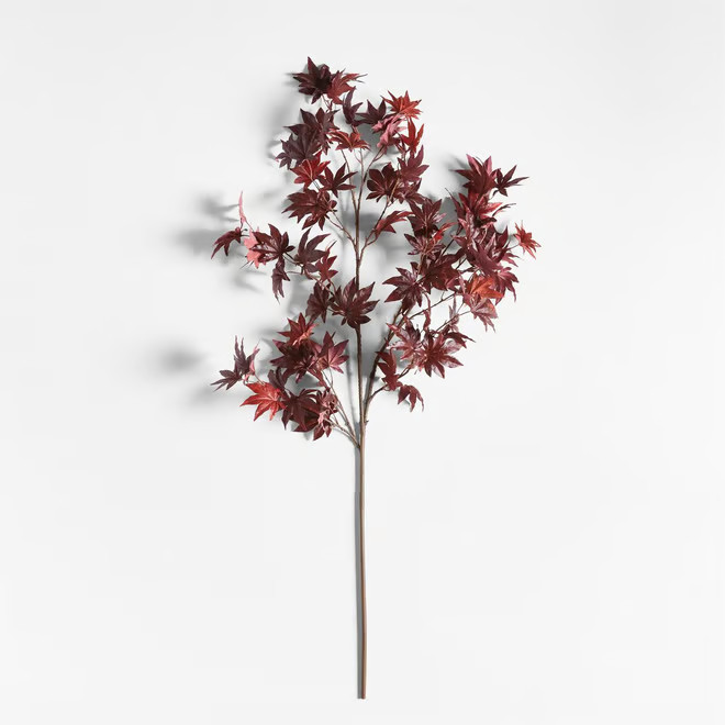Faux Red Japanese Maple Stem 60" | Crate & Barrel | Crate & Barrel
