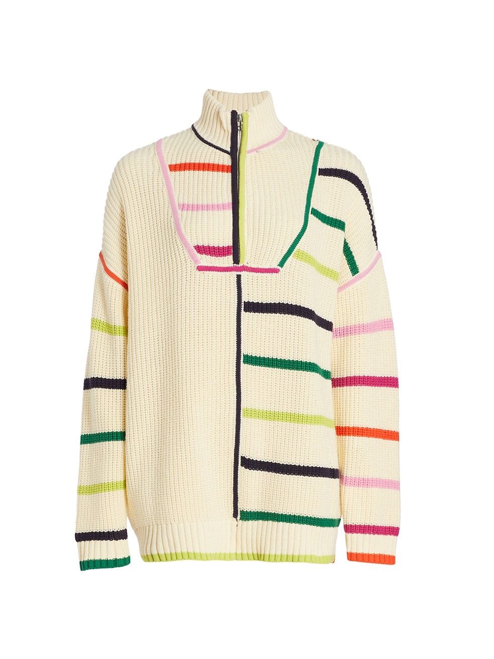 STAUD Hampton Striped Oversized Sweater | Saks Fifth Avenue