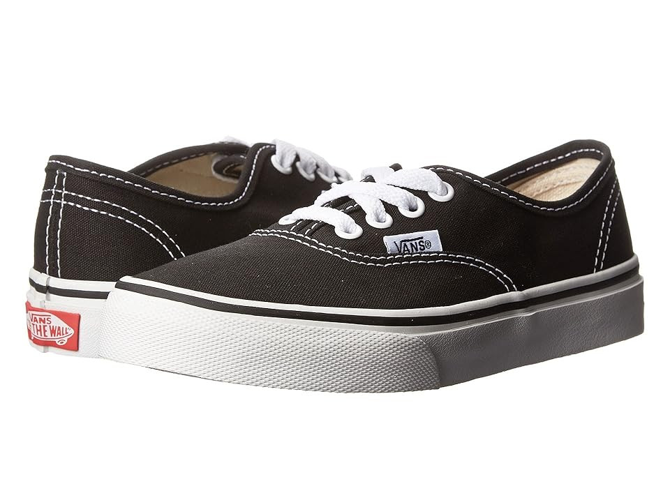 Vans Kids Authentic (Little Kid/Big Kid) Kids Shoes Black/True White : 12.5 Little Kid M, Canvas | Zappos