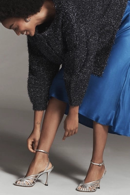 Maeve Cage Peep-Toe Ankle-Strap Heels | Anthropologie (US)