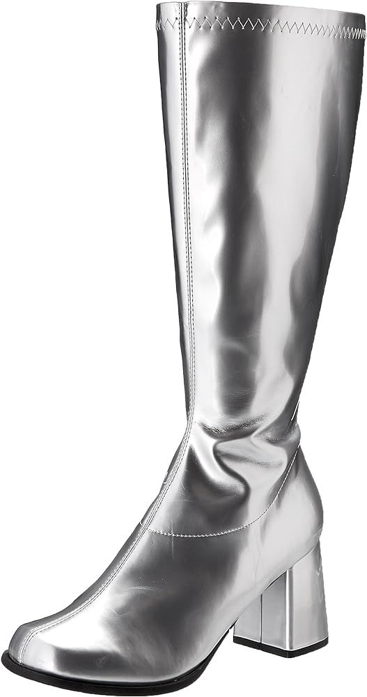 Amazon.com | Ellie Shoes Women's Gogo Boot, Silver, 7 M US | Knee-High | Amazon (US)