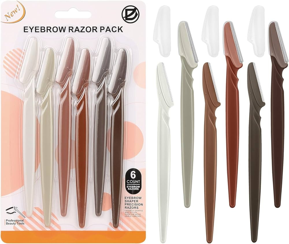D Dermaplane Razor for Women Face - 6PCS Face Razors for Women - Eyebrow Razor with Precision Cov... | Amazon (US)
