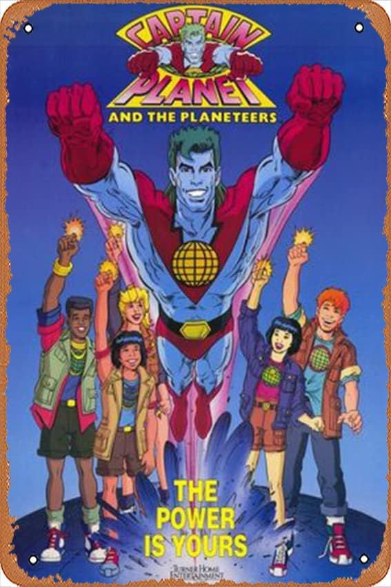 Captain Planet and the Planeteers Vintage Movies Tin Signs,Celebrity Poster Film Television Poste... | Amazon (US)