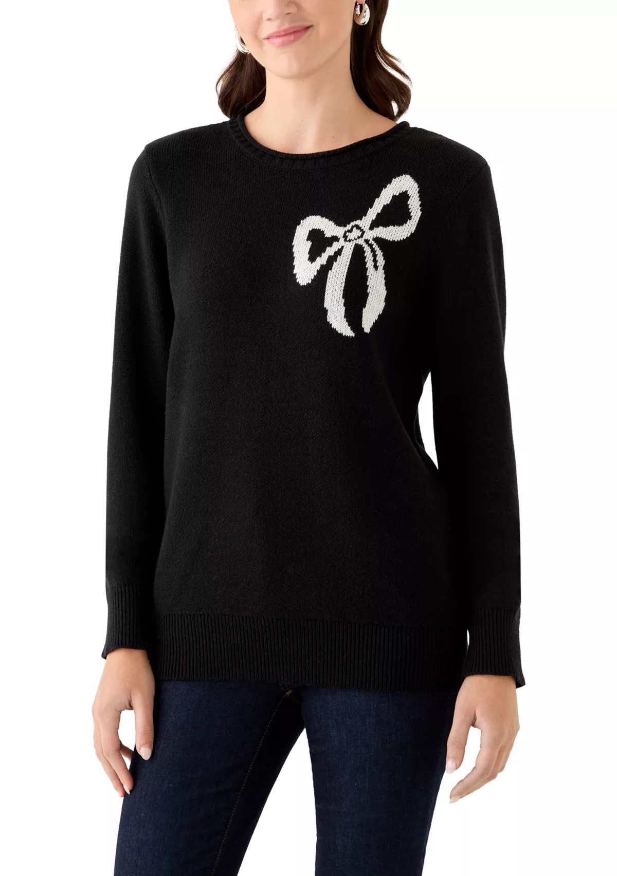 Kim Rogers®Women's Long Sleeve Intarsia Sweater | Belk