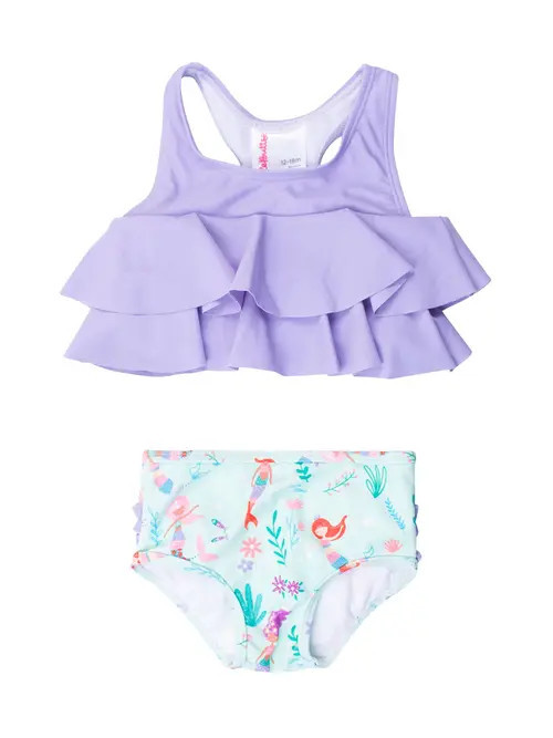 RuffleButts Toddler Girls Flounce Bikini in Mermaid Princess at Nordstrom, Size 2T | Nordstrom