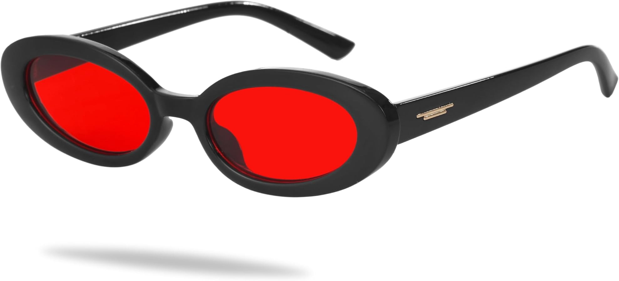 Kursan Retro Small Oval Sunglasses for Women with Thin Face Narrow Style | Amazon (US)