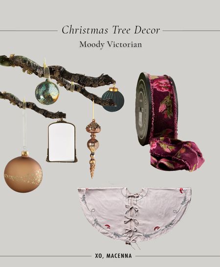 Our Christmas tree is a moody, Victorian vision come true! The jeweled tones and velvet ribbon brought it all together. Get the look with these pieces! 

#LTKHoliday #LTKGiftGuide #LTKSeasonal