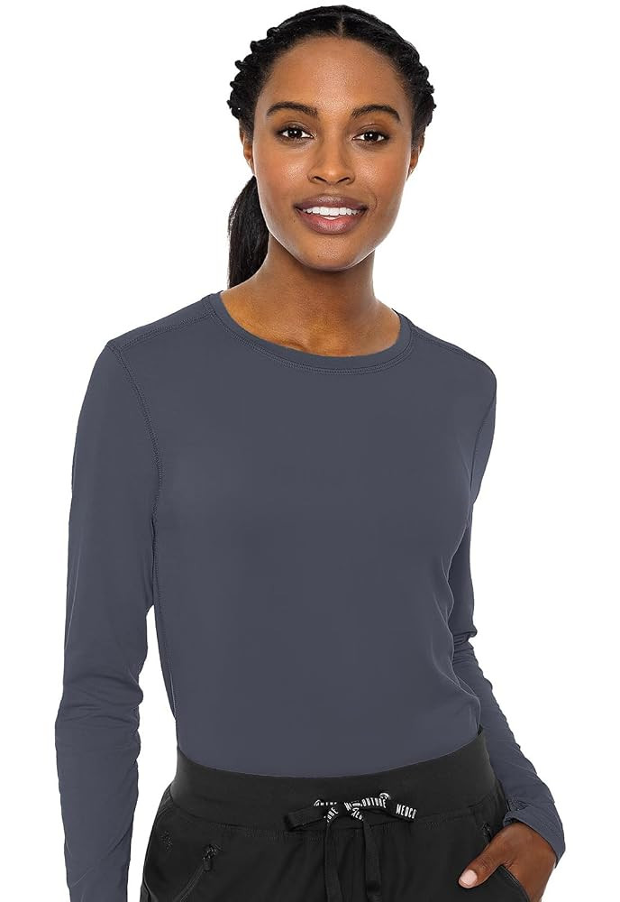 Med Couture Women's Underscrub Top Long Sleeve Performance Knit Tee, 360° Stretch, Lightweight &... | Amazon (US)