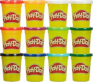 Play-Doh Bulk Winter Colors 12-Pack of Non-Toxic Modeling Compound, 4-Ounce Cans | Amazon (US)
