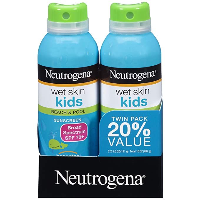 Neutrogena Wet Skin Kids Sunscreen Spray, Water-Resistant and Oil-Free, Broad Spectrum SPF 70+, 5... | Amazon (US)