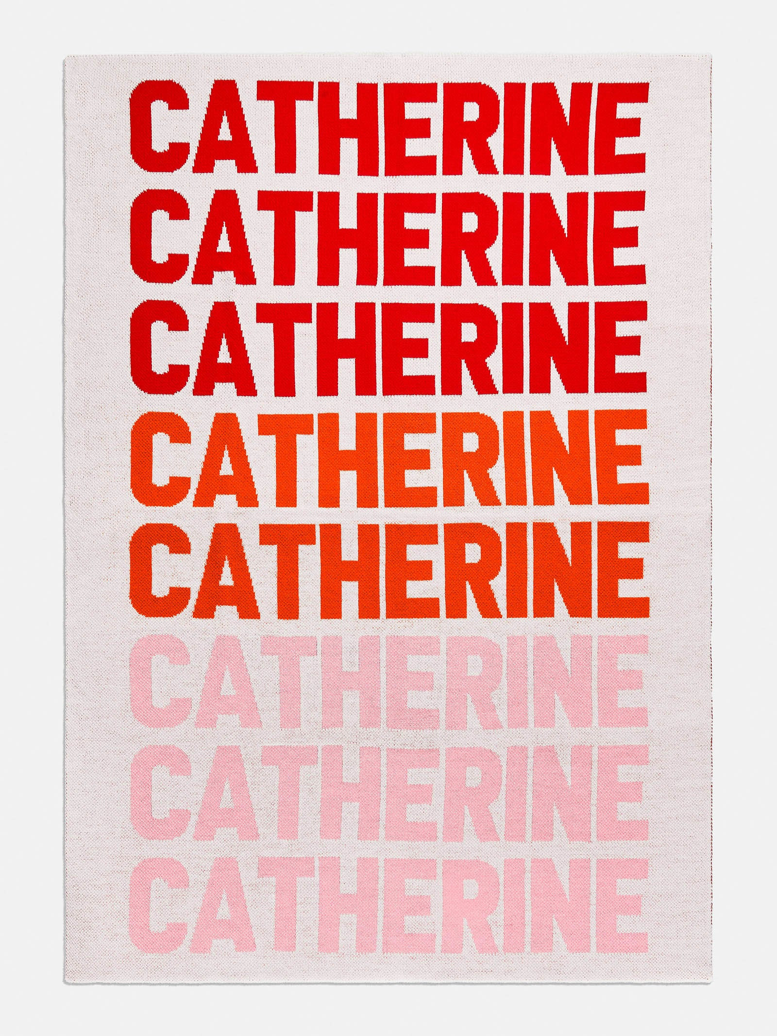 Ombre Name Custom Blanket - White/Red | BaubleBar (US)