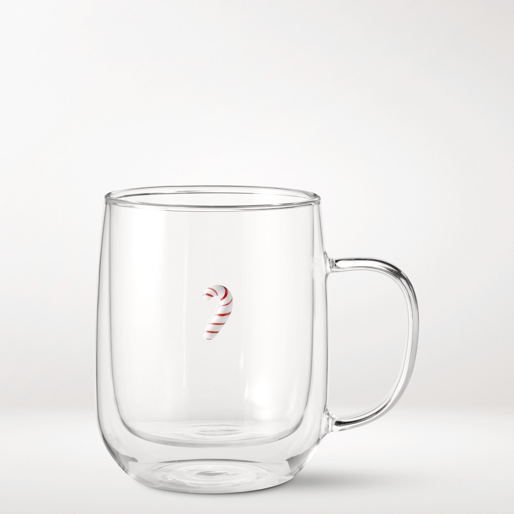 Candy Cane Double-Wall Mugs | Williams-Sonoma