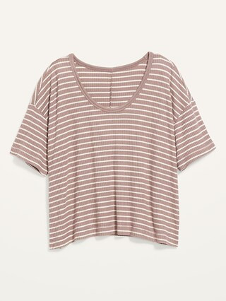 Cozy Rib-Knit Easy T-Shirt for Women | Old Navy (US)