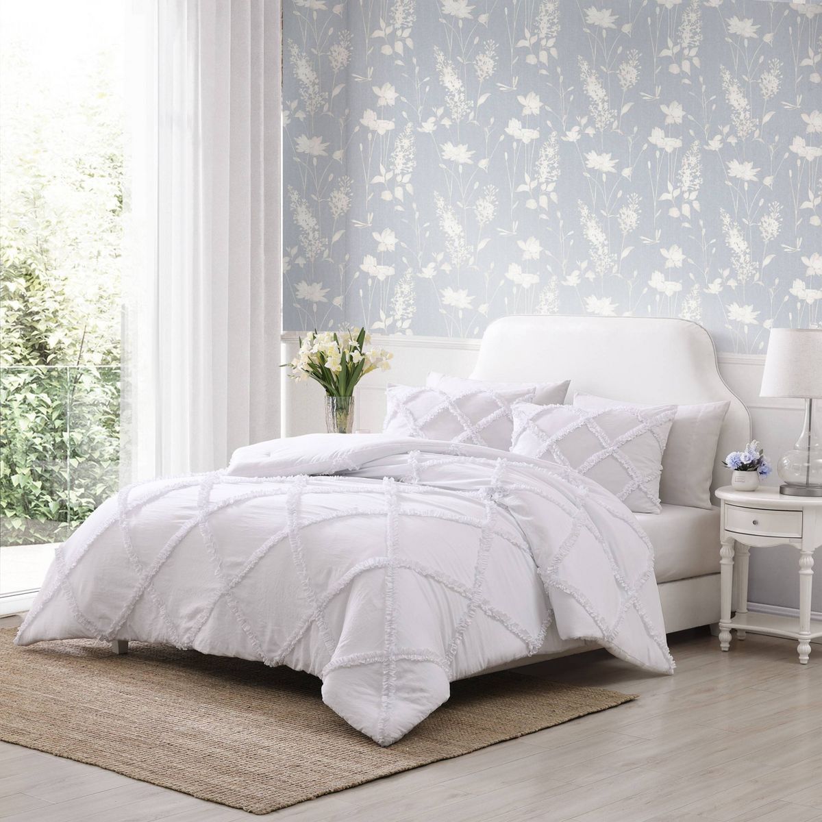 Laura Ashley Norah Comforter Bedding Set White | Target