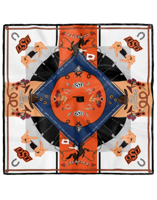 Saturday Silks OSU Cowboys Saturday Scarf | Magpies Gifts