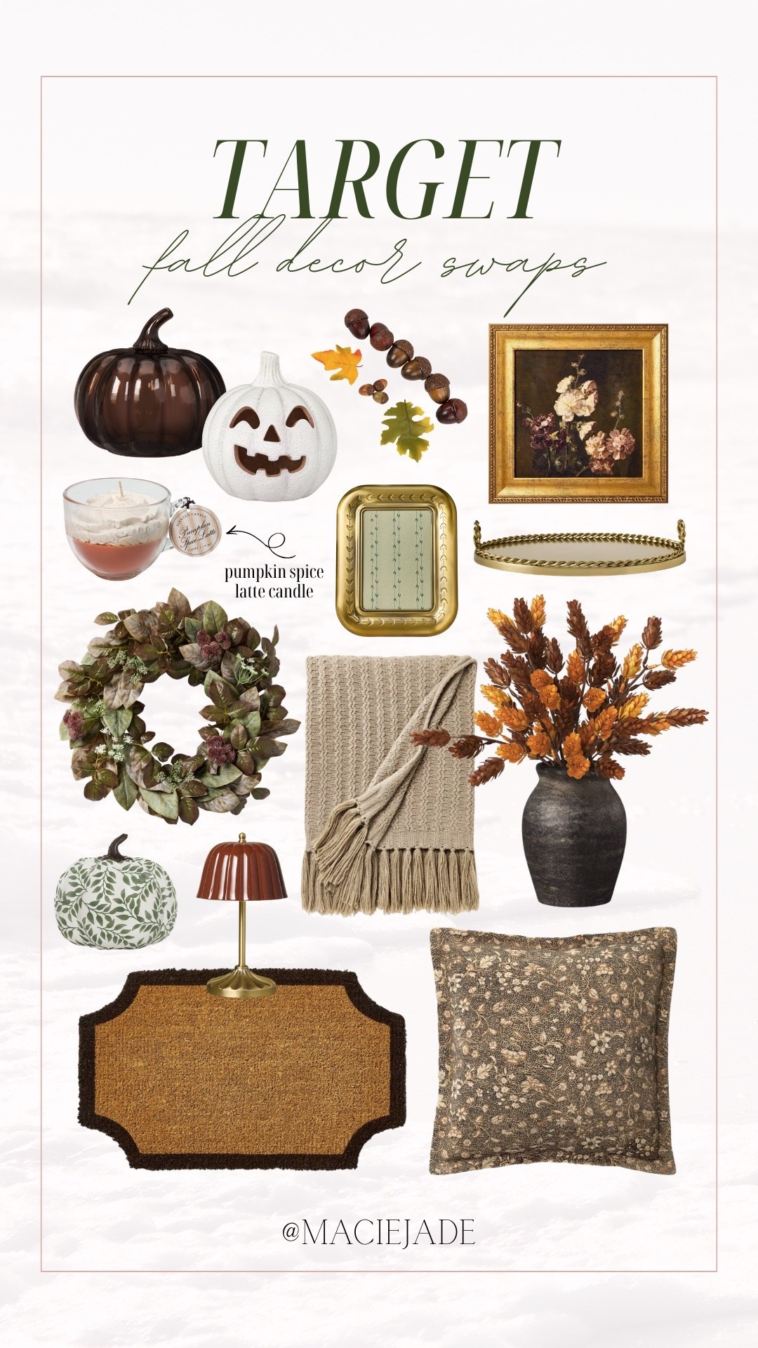 Target fall home decor finds for any space! 🍂

Target fall decor, target fall finds, fall home swaps, fall decor, swaps, affordable fall decor, cozy throw blanket, decorative pumpkins, fall wreath, target new arrivals ￼

#LTKSeasonal #LTKHome