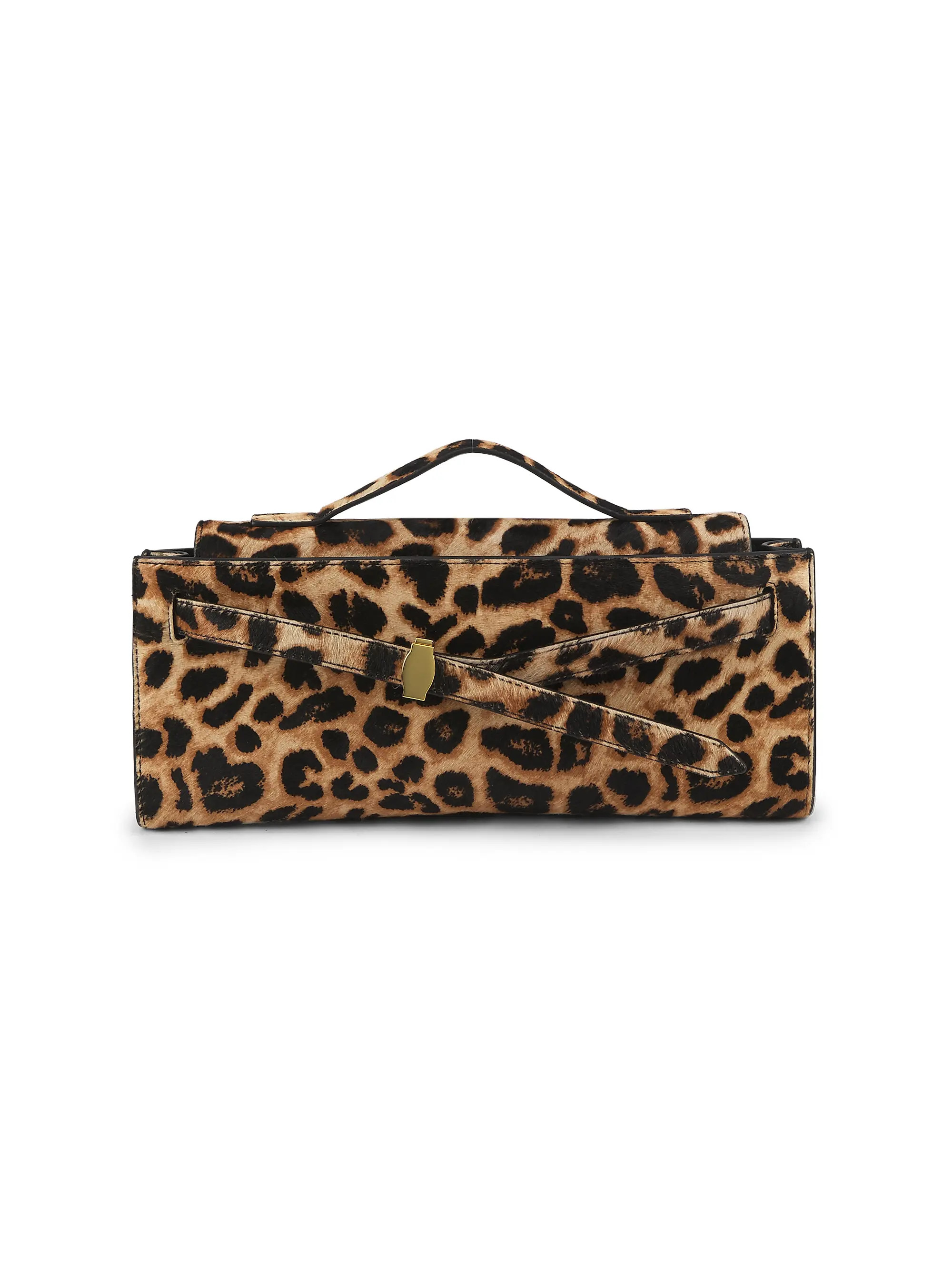 Dash Leopard Calf-Hair Clutch | Saks Fifth Avenue