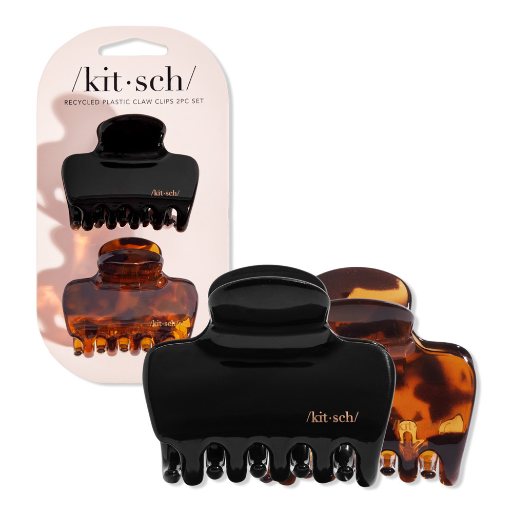 Kitsch Medium Puffy Claw Clips - Black & Tort | Ulta