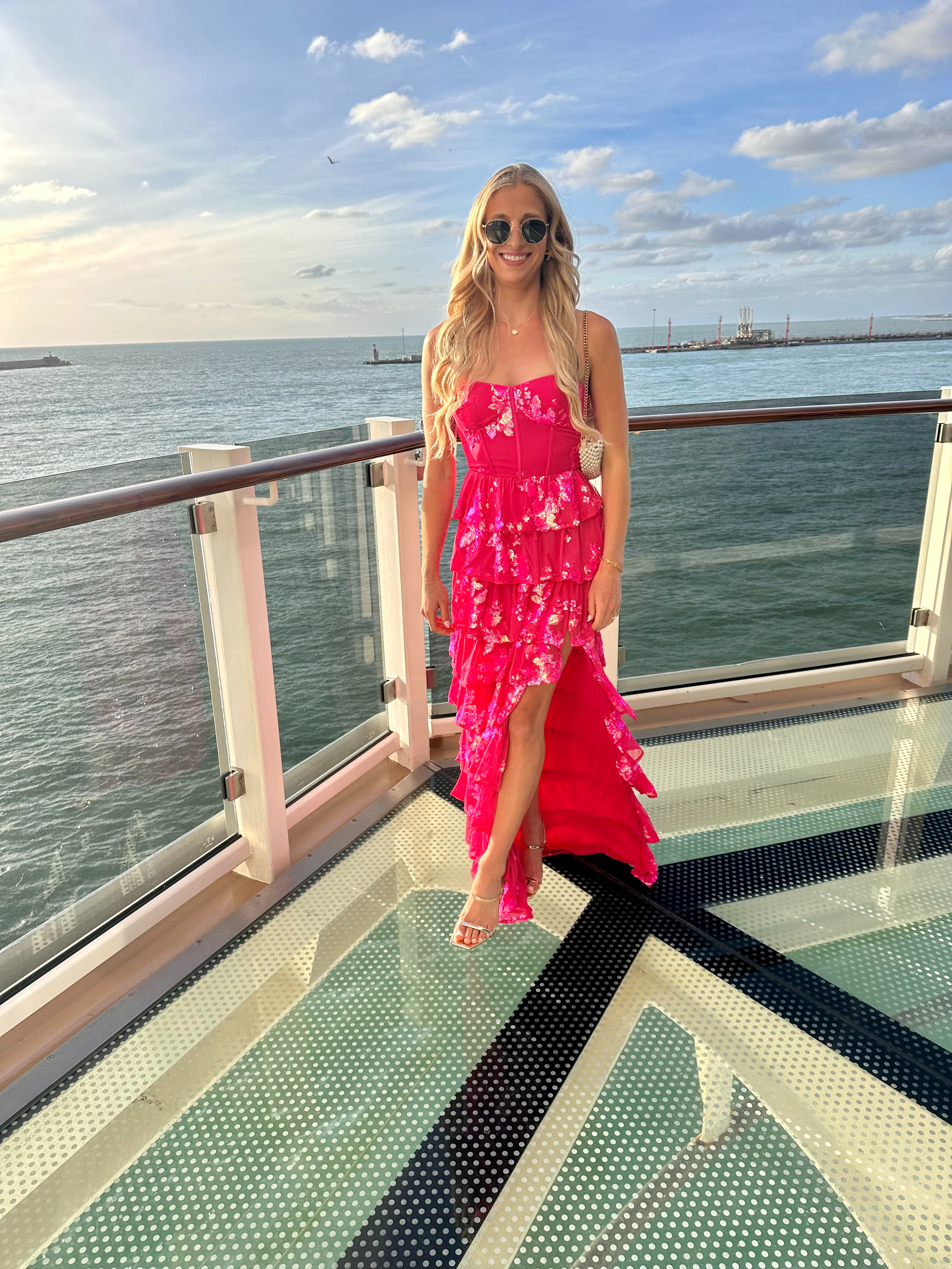 Dress xs TTS! I'm obsessed with it! Wearing an XS TTS! Shoes 6.5 TTS. 

Vacation outfit. Vacation dress. Cruise outfit. Resort wear. Cruise dress. Cruise life. Wedding guest dress. Event dress. Black tie event. Black tie wedding. Sequin dress. Formal dress. Hot pink dress. 
 

 #LTKWedding