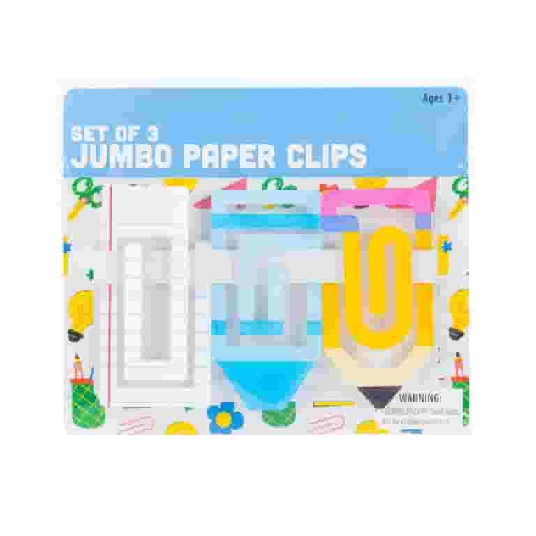 Jumbo Acrylic Paper Clips For Office & School, Assorted Shapes, 3 Count Pack | Walmart (US)