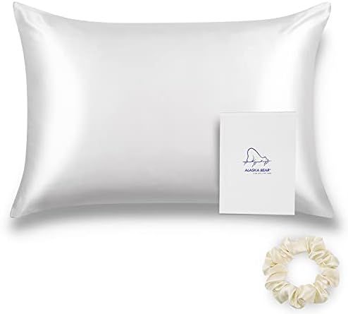 ALASKA BEAR King Size Silk Pillowcase, Hypoallergenic, 100 Percent Mulberry Silk Anti-Aging Pillow C | Amazon (US)