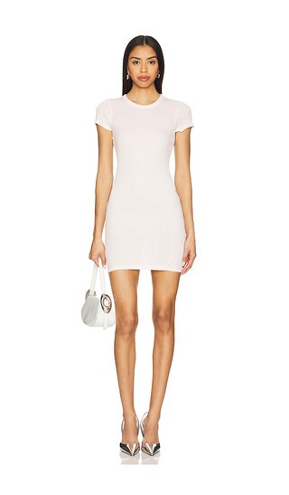 Short Sleeve Crewneck Dress in Black | Revolve Clothing (Global)