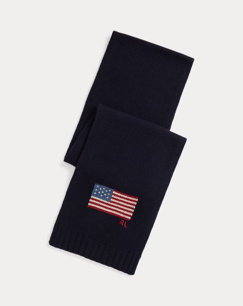 Flag Knit Wool-Blend Scarf | Ralph Lauren (UK)