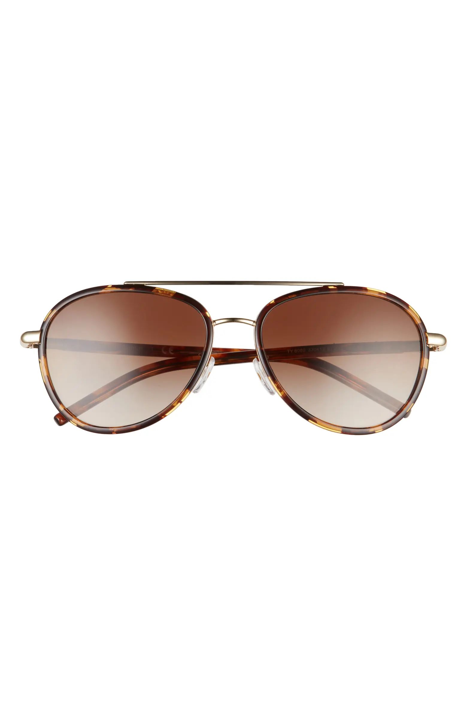 57mm Gradient Pilot Sunglasses | Nordstrom