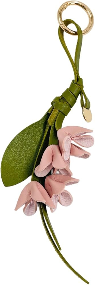 LRTJ Boho PU Leather Flower Keychain,Cute Bag Charms for Handbag,Purse Charms for Tote Bag for Wo... | Amazon (US)