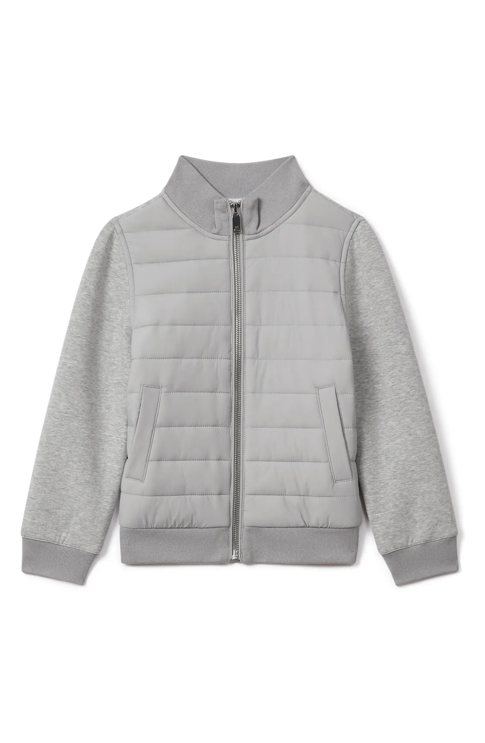 Kids' Flintoff Sr. Mixed Media Quilted Bomber Jacket | Nordstrom