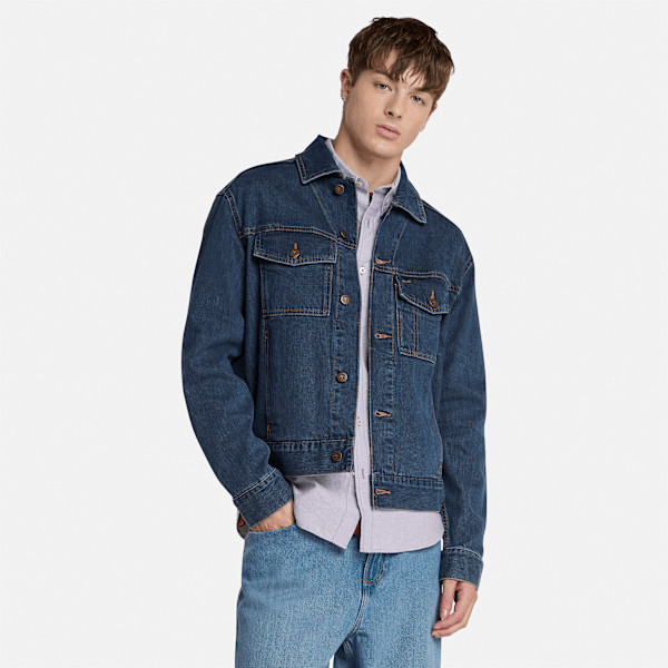 Timberland Men's Denim Jacket in MID Indigo | Timberland (US)