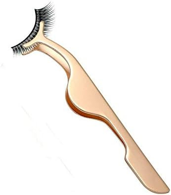 EIAKE False Eyelashes Applicator Tool Eyelash Extension Tweezers Remover Clip Tweezers Nipper (Golde | Amazon (US)