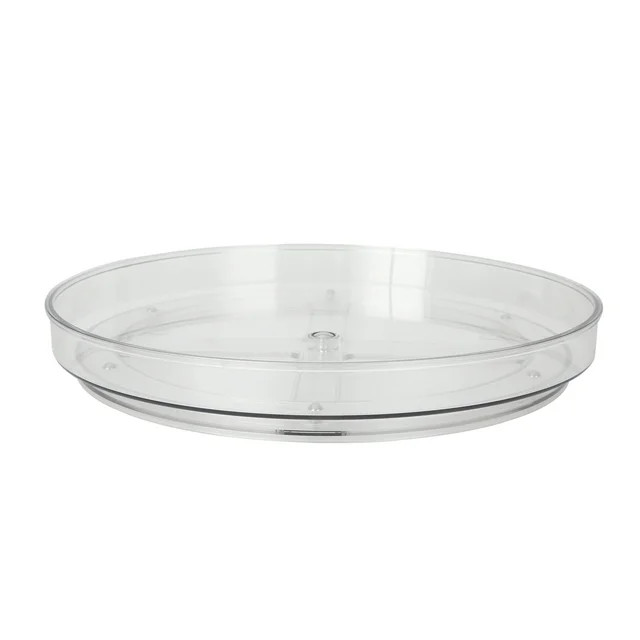 The Home Edit Clear Plastic Low Wall Turntable Modular Storage System Organizer, 10" x 10" x 1.36... | Walmart (US)