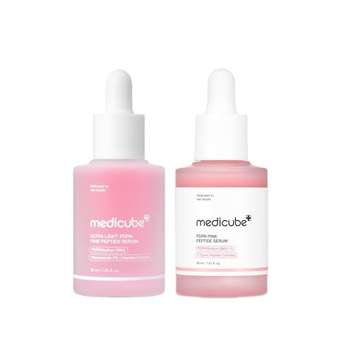 medicube DAY & NIGHT Salmon PDRN Serum Duo: Ultra-Light and Pink Peptide PDRN Serum | Lightweight Daily & Nourishing Night Care, Korean Skincare | Amazon (US)