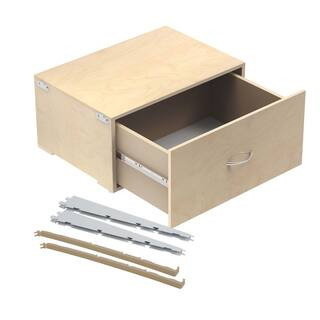 Genevieve Birch Adjustable Closet Organizer Large Drawer Kit | The Home Depot