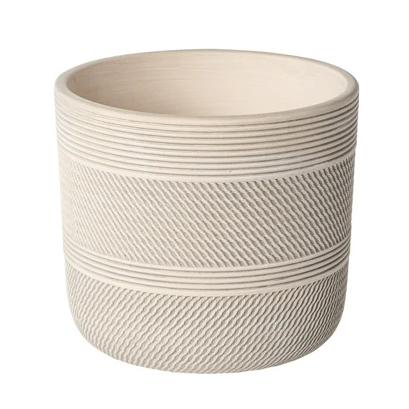 Better Homes & Gardens 8" x 8" x 7.2" Round White Ceramic Tye Plant Planter | Walmart (US)