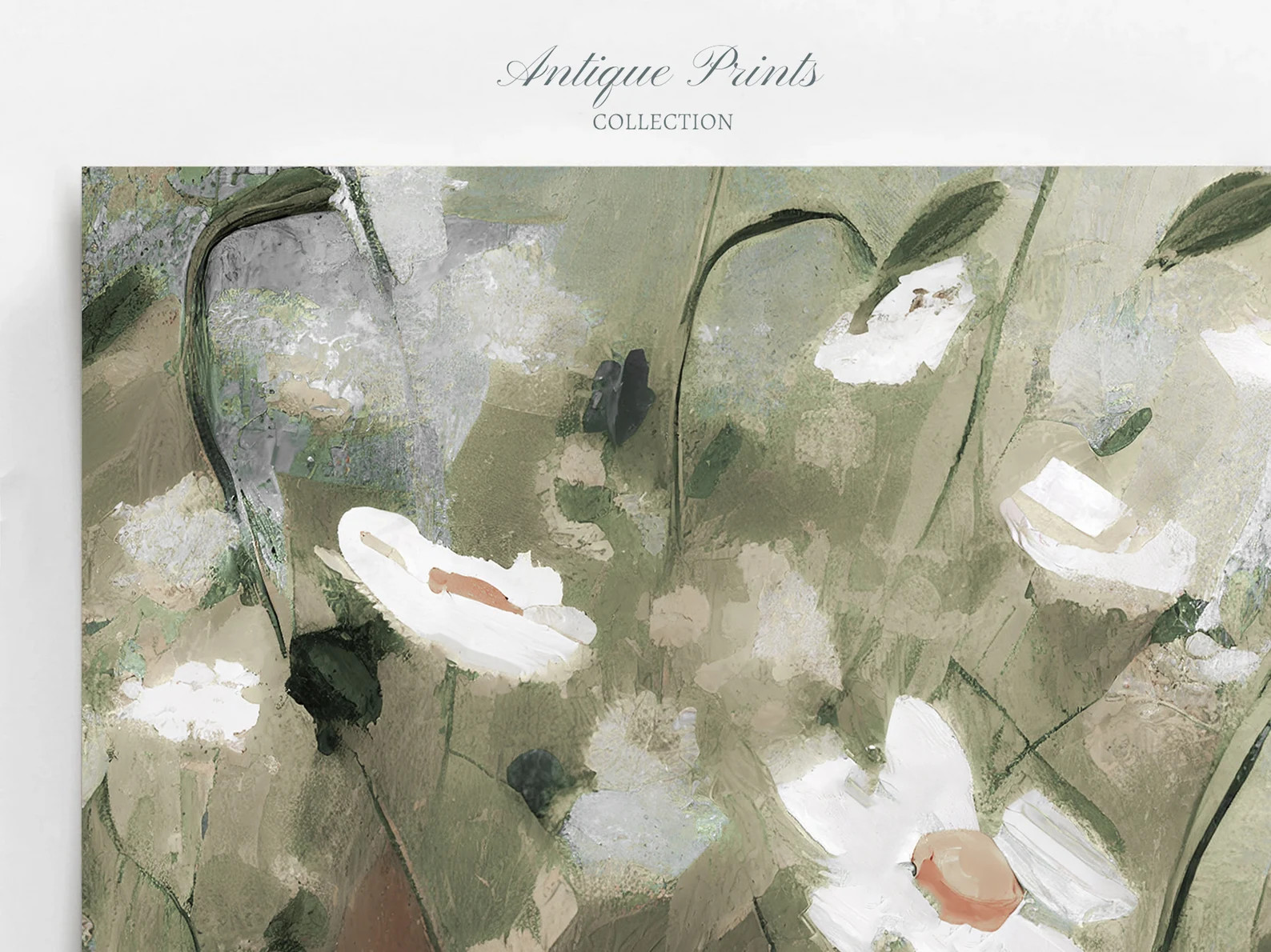 Vintage Neutral Wildflower Field Print, Flowers Wall Art, Muted Floral Painting, Sage Green Print... | Etsy (US)