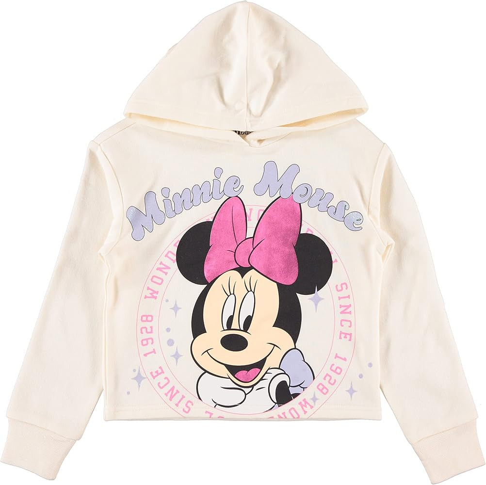 Minnie Mouse Girls Hoodie - Minnie Mouse Skimmer Pullover Hoodie- Sizes 4-16 | Amazon (US)