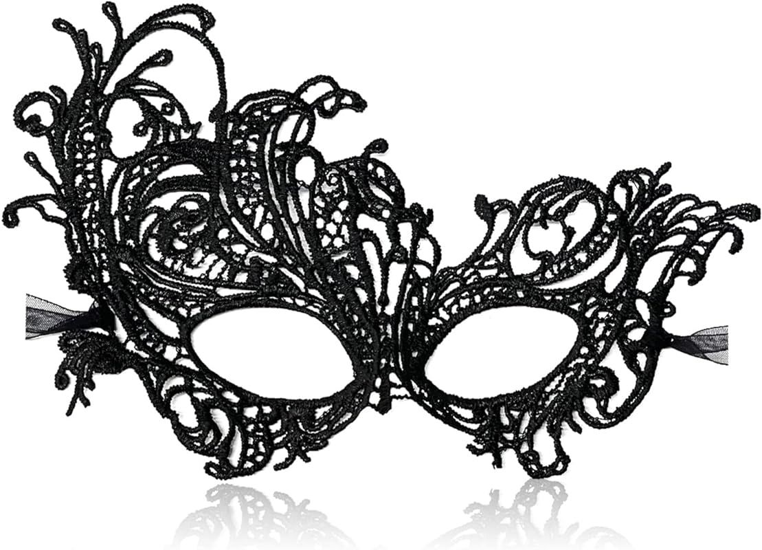 Erythem Masquerade Mask for Women, Venetian Lace Masquerade Mask for Halloween Mardi Gras Costume... | Amazon (US)